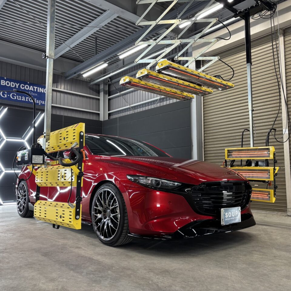 マツダ　MAZDA3ファストバック　System X セラミックコーティング　SOUP　遠赤外線硬化