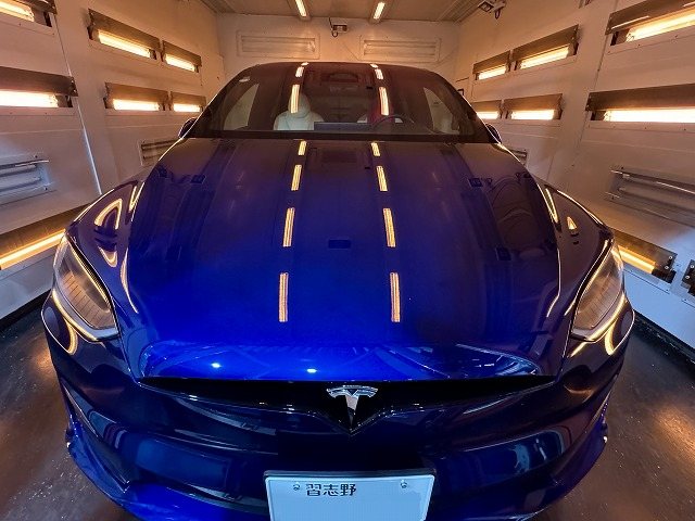 テスラ モデルXのセラミックコーティング施工