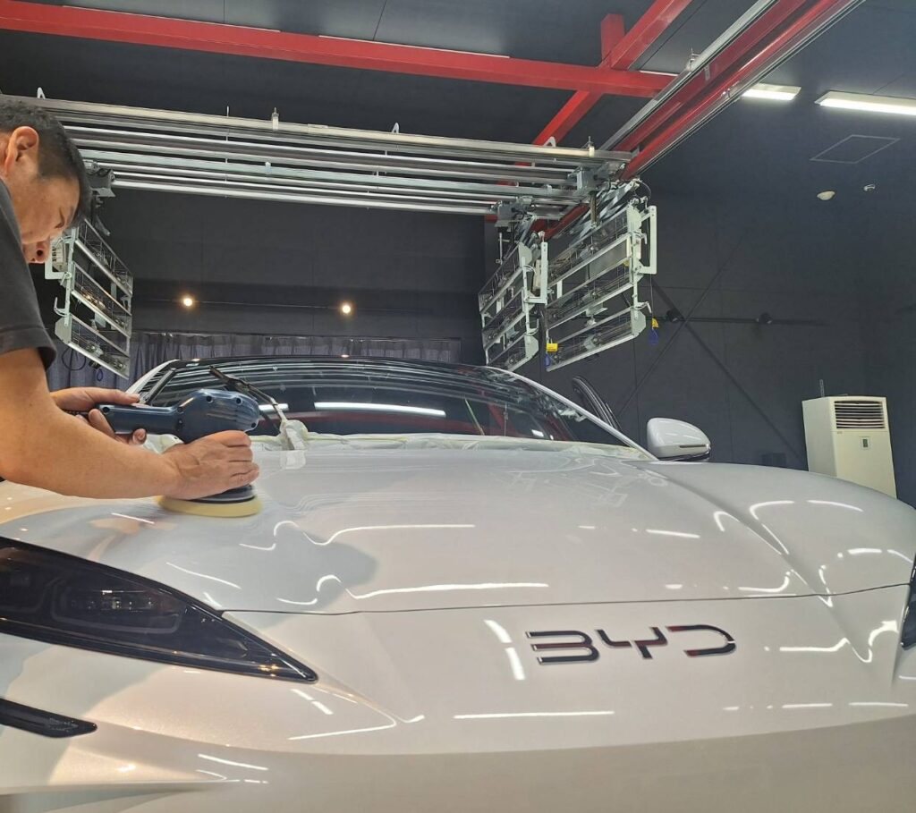 BYD シーライオン7のセラミックコーティング施工
