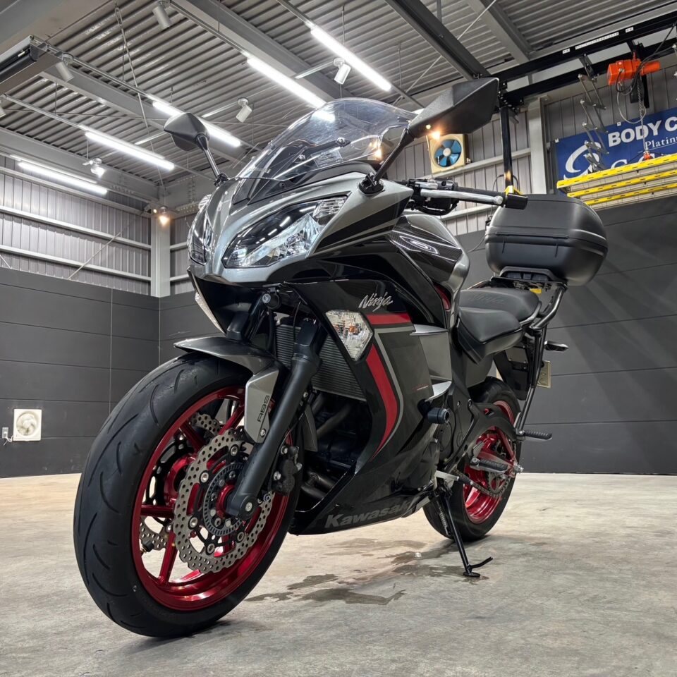 sx072-soup-ninja400-01 - SystemXセラミックコーティング|米国製特殊コーティング カワサキ Ninja400のセラミックコーティング施工