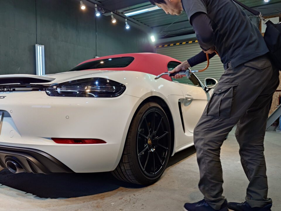 ポルシェ 718ボクスターのセラミックコーティング施工